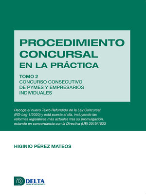 cover image of Procedimiento concursal en la práctica tomo 2
